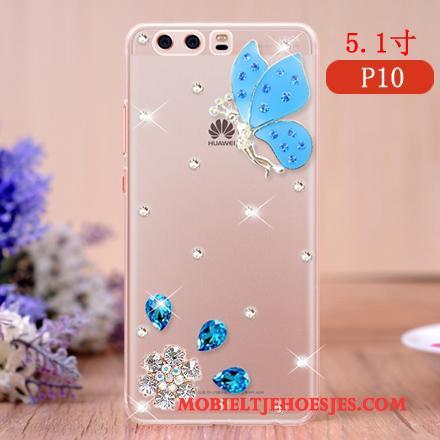 Huawei P10 Mobiele Telefoon Hanger Scheppend Hoes Anti-fall Roze Hoesje Telefoon