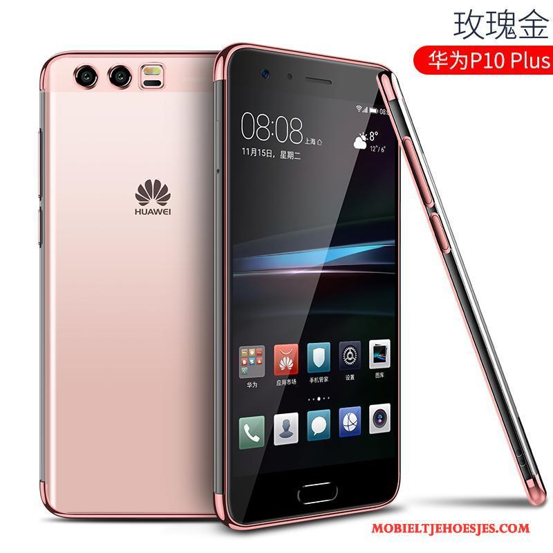 Huawei P10 Plus All Inclusive Hoesje Telefoon Trendy Merk Anti-fall Dun Persoonlijk Goud