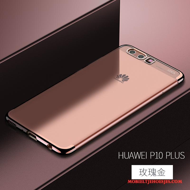 Huawei P10 Plus Anti-fall Groen Scheppend Hoes Doorzichtig Bescherming Hoesje Telefoon