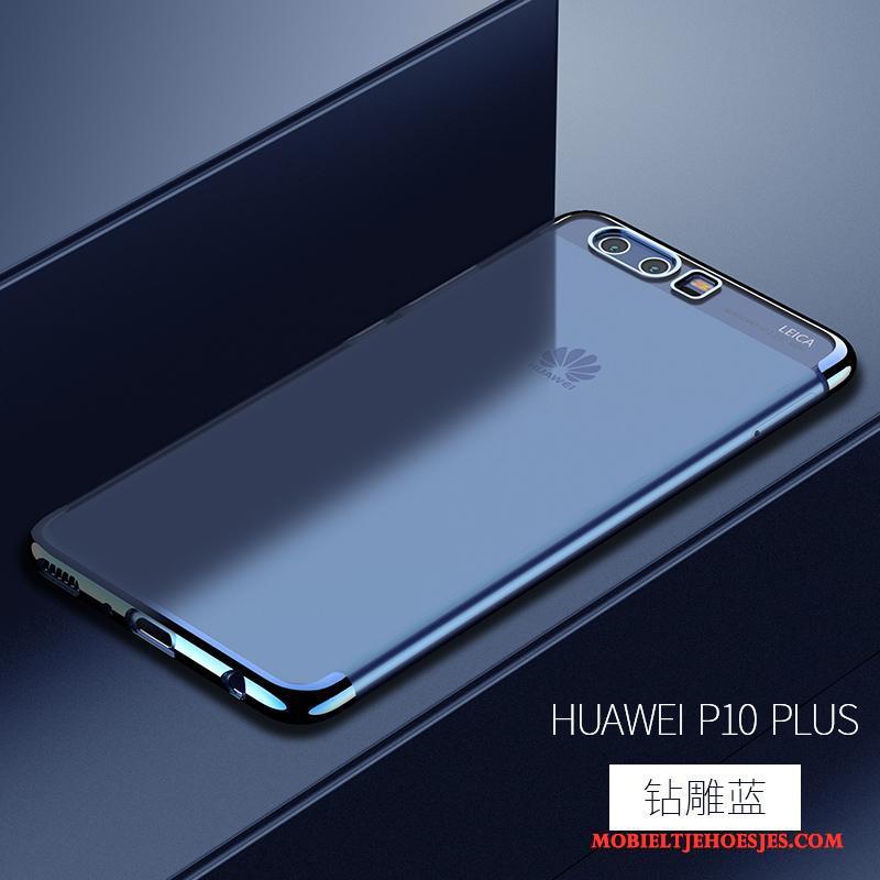 Huawei P10 Plus Anti-fall Groen Scheppend Hoes Doorzichtig Bescherming Hoesje Telefoon