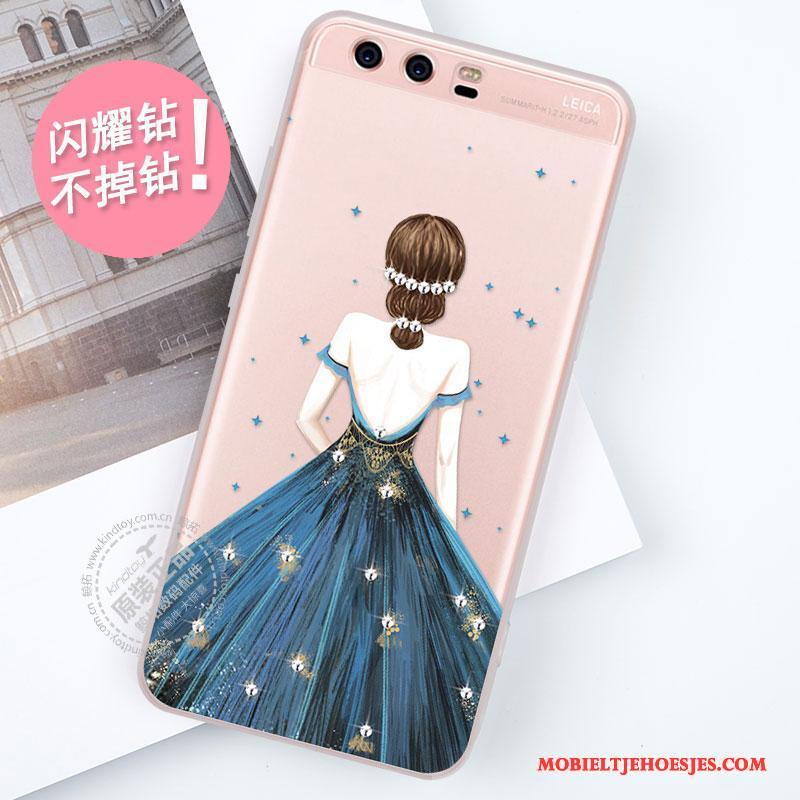 Huawei P10 Plus Anti-fall Met Strass Hoesje Telefoon All Inclusive Nieuw Bescherming Siliconen