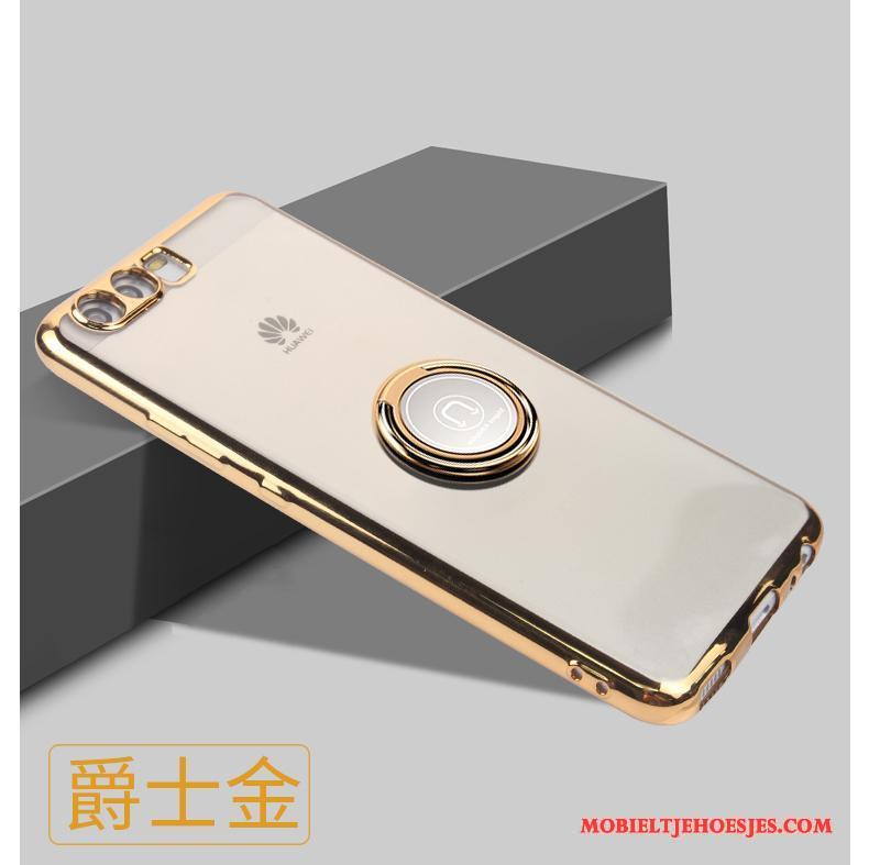 Huawei P10 Plus Bescherming Doorzichtig Hoesje Telefoon Zacht Ondersteuning Ring Siliconen
