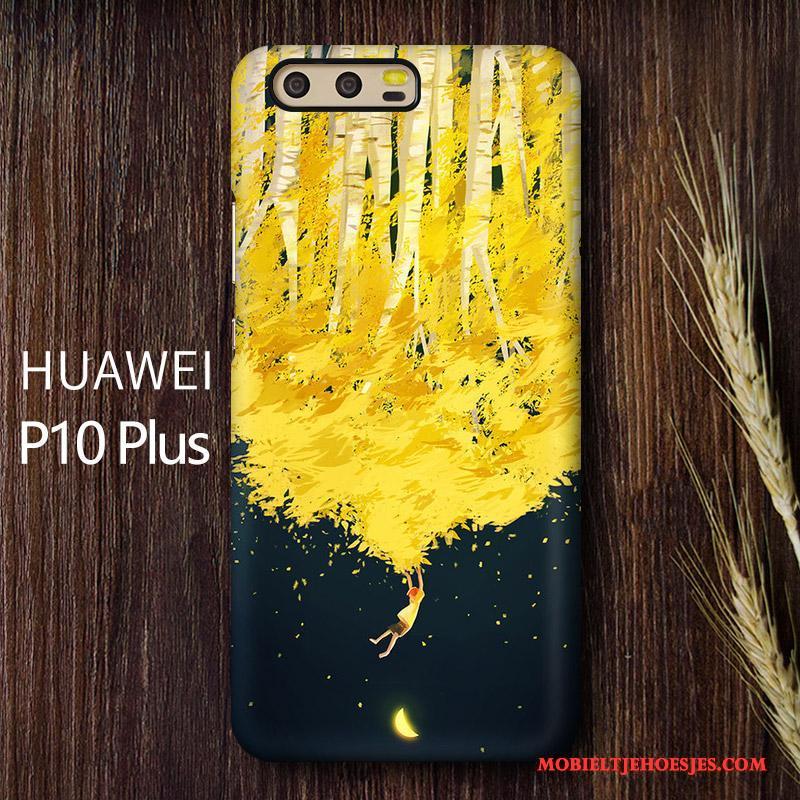 Huawei P10 Plus Blauw Kunst Mobiele Telefoon Hoesje Telefoon Hard Schrobben Persoonlijk