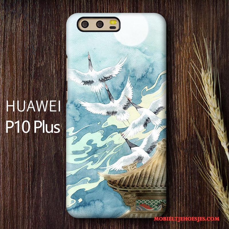 Huawei P10 Plus Chinese Stijl Persoonlijk Hoesje Telefoon Hard Scheppend Schrobben Anti-fall