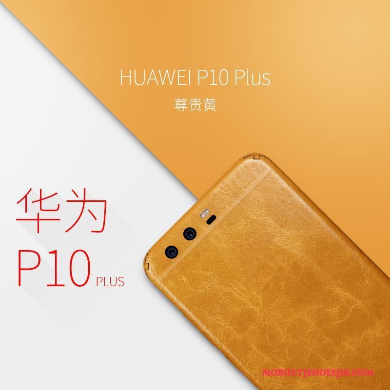 Huawei P10 Plus Dun Skärmskydd Rood Bescherming Hoes Hoesje Telefoon Leren Etui