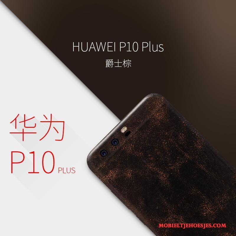 Huawei P10 Plus Dun Skärmskydd Rood Bescherming Hoes Hoesje Telefoon Leren Etui