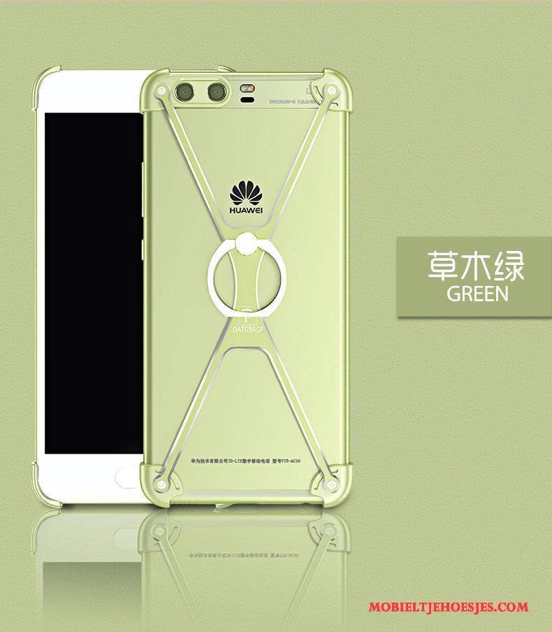 Huawei P10 Plus Hard Hoesje Scheppend Omlijsting Telefoon Metaal Goud
