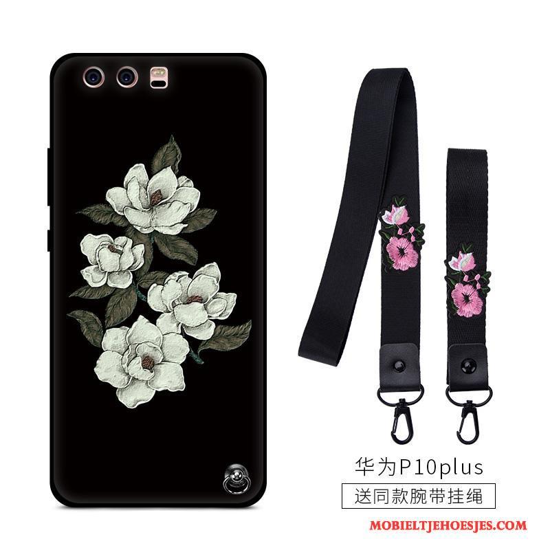 Huawei P10 Plus Hoesje Telefoon Trend Siliconen Rood Schrobben Anti-fall Dun