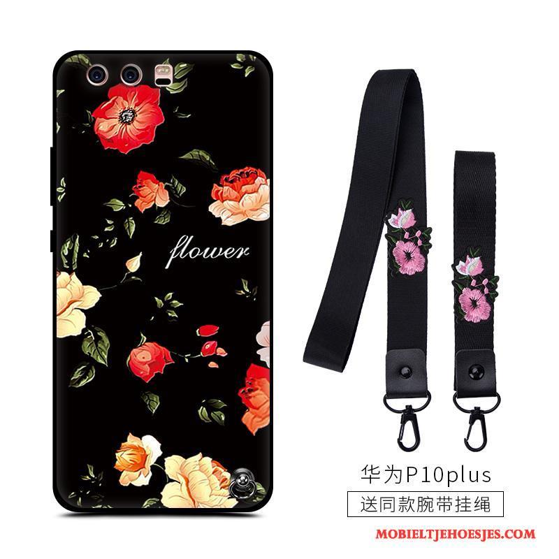 Huawei P10 Plus Hoesje Telefoon Trend Siliconen Rood Schrobben Anti-fall Dun
