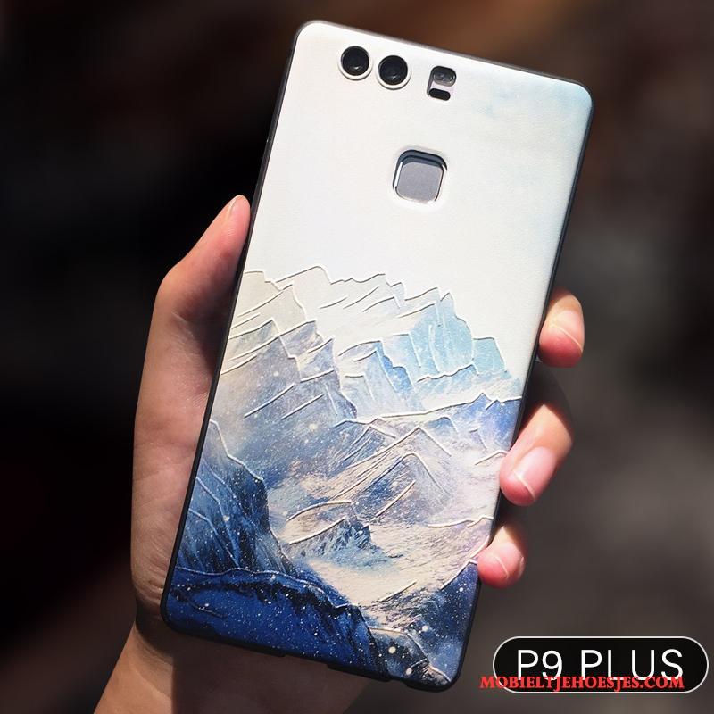 Huawei P10 Plus Hoesje Zwart Anti-fall All Inclusive Bescherming Reliëf Hoes Dun