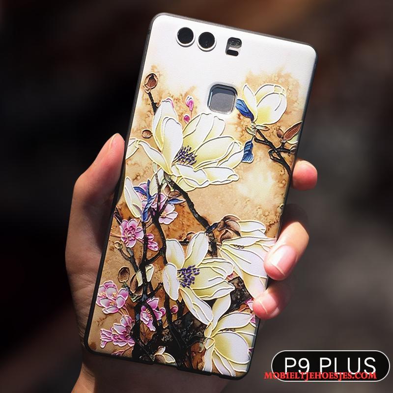 Huawei P10 Plus Hoesje Zwart Anti-fall All Inclusive Bescherming Reliëf Hoes Dun