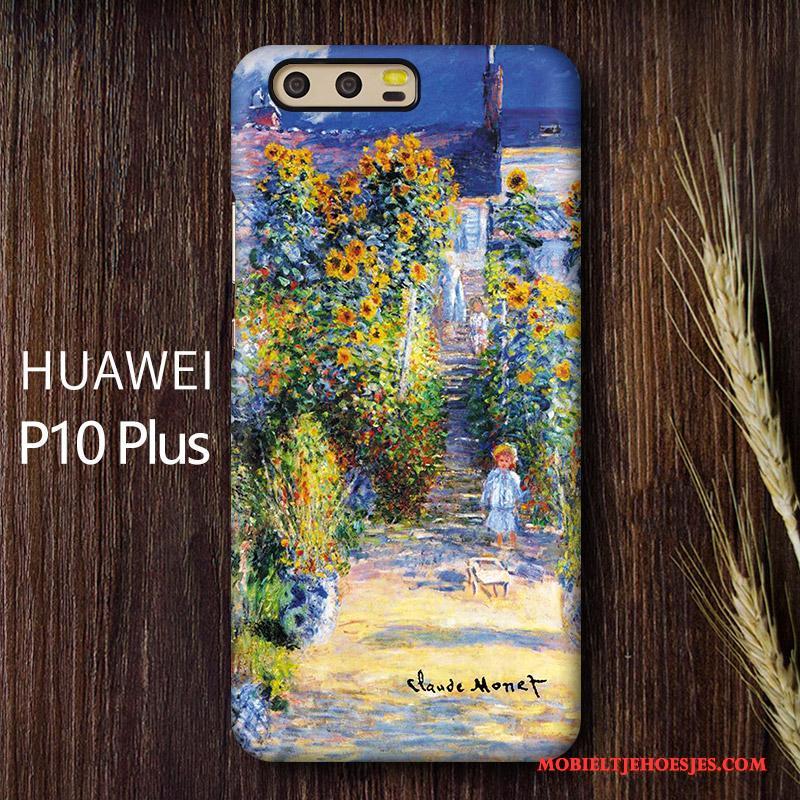 Huawei P10 Plus Kunst Hard Mobiele Telefoon Hoes Bescherming Vintage Hoesje