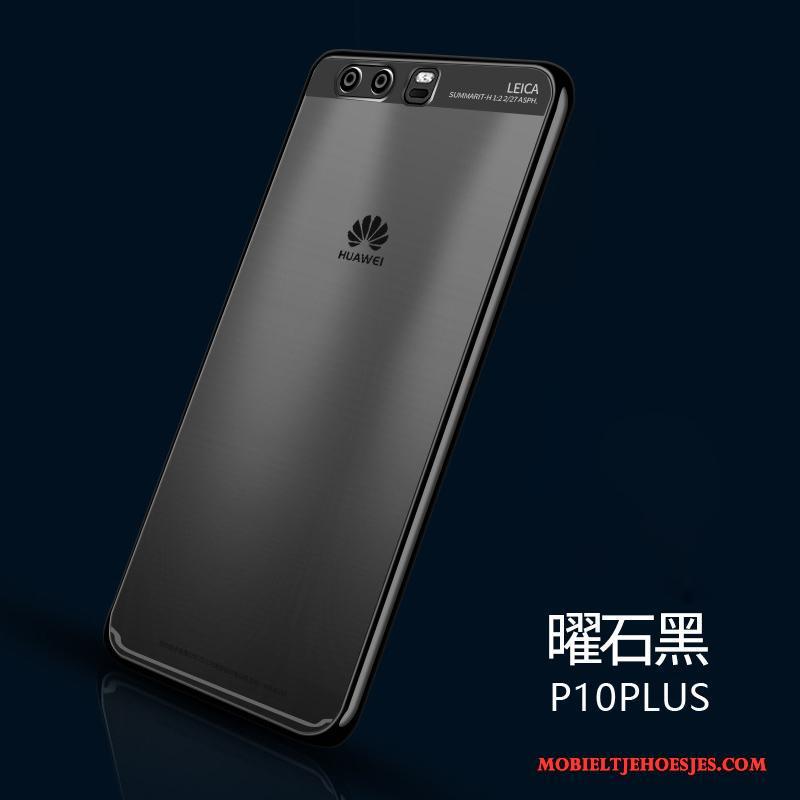 Huawei P10 Plus Scheppend Zacht Dun Trend Hoesje Telefoon Anti-fall Groen