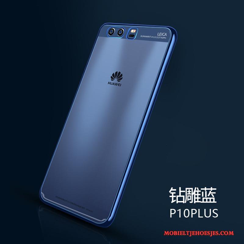 Huawei P10 Plus Scheppend Zacht Dun Trend Hoesje Telefoon Anti-fall Groen