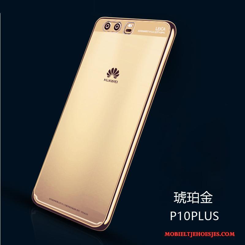 Huawei P10 Plus Scheppend Zacht Dun Trend Hoesje Telefoon Anti-fall Groen