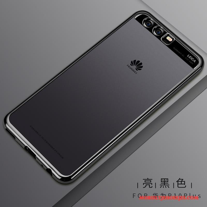 Huawei P10 Plus Zacht Hoesje Telefoon Doorzichtig Goud Siliconen Dun