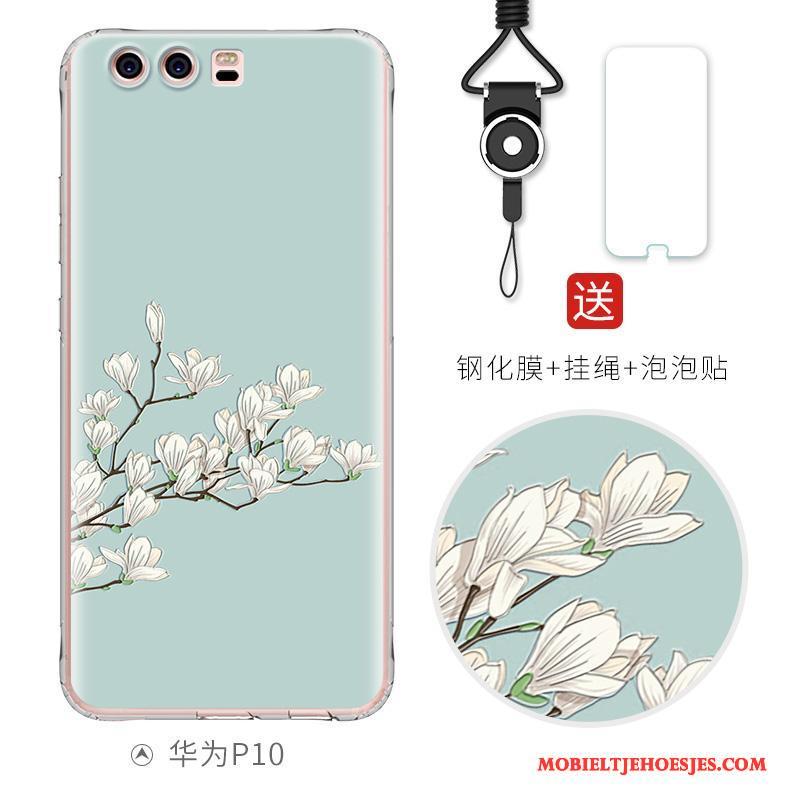 Huawei P10 Reliëf Persoonlijk Siliconen Anti-fall Hoesje Telefoon Spotprent Bescherming