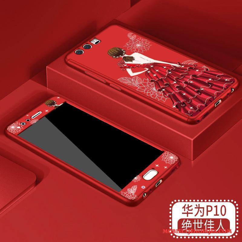 Huawei P10 Schrobben Hoesje Rood Scheppend All Inclusive Anti-fall Trendy Merk