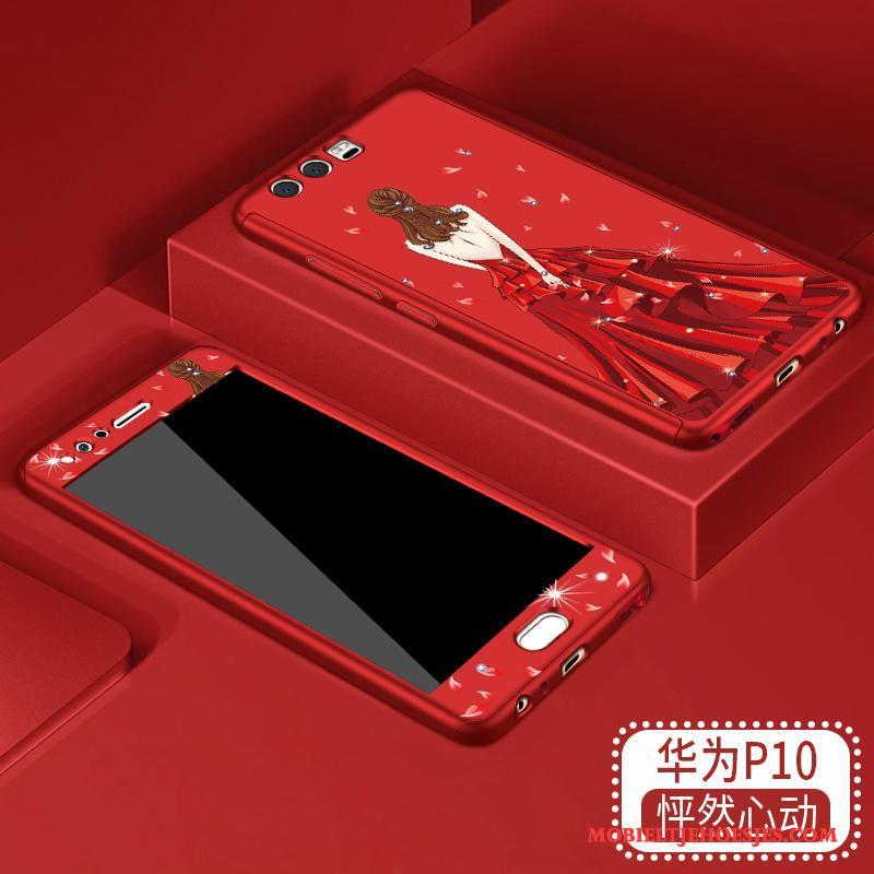 Huawei P10 Schrobben Hoesje Rood Scheppend All Inclusive Anti-fall Trendy Merk