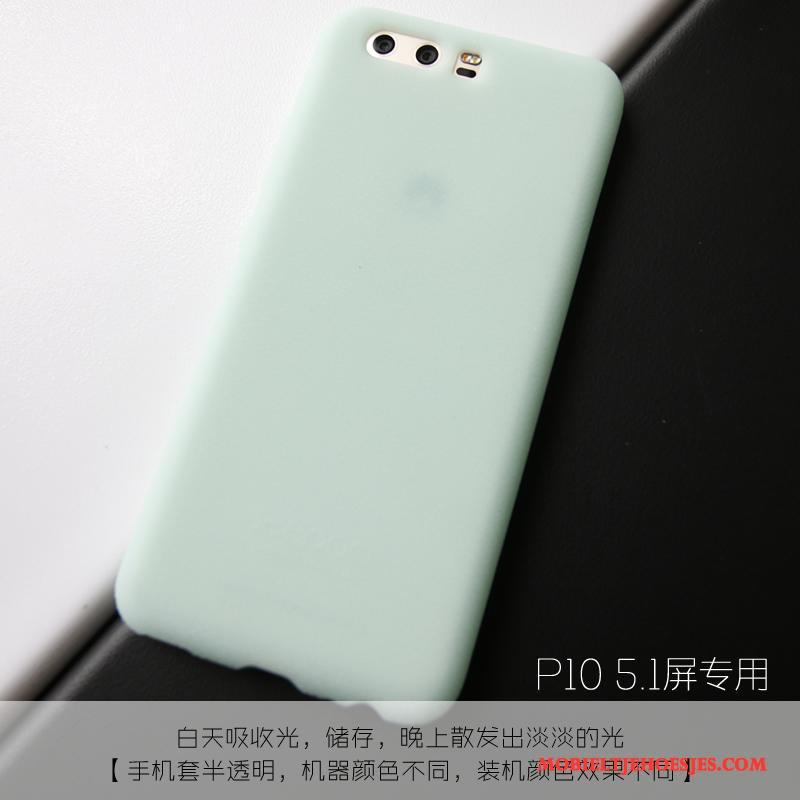 Huawei P10 Siliconen Leer Doek Zacht Hoes All Inclusive Hoesje