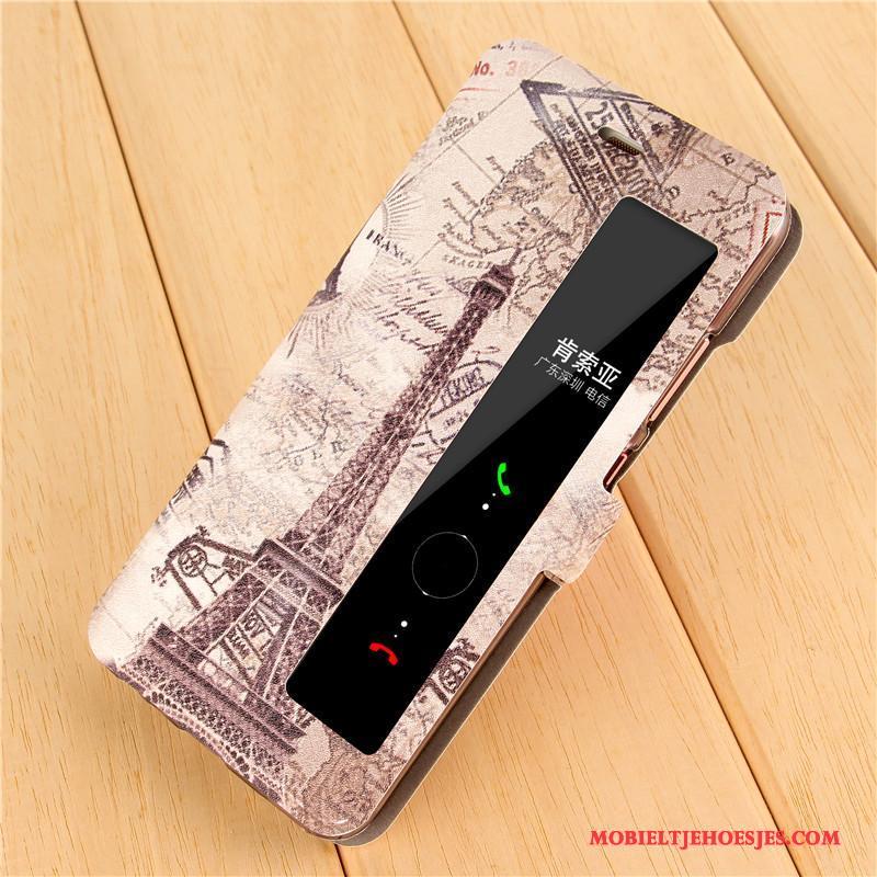 Huawei P10 Super Schattig Leren Etui Roze Hoesje Anti-fall Bescherming Folio