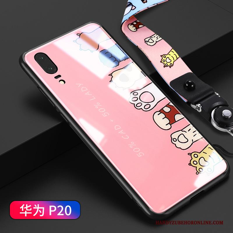 Huawei P20 Hoesje Mooie Hanger Glas All Inclusive Trendy Merk Dun Anti-fall