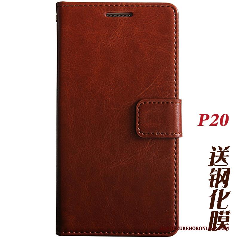 Huawei P20 Leren Etui Hoesje Telefoon Mobiele Telefoon Folio All Inclusive Portemonnee Anti-fall