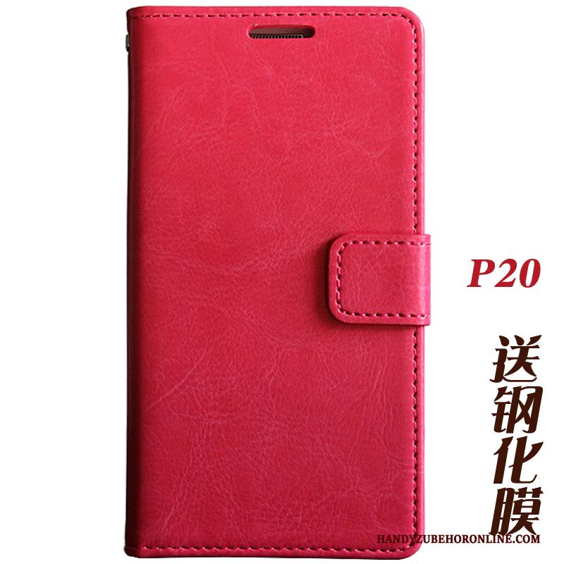 Huawei P20 Leren Etui Hoesje Telefoon Mobiele Telefoon Folio All Inclusive Portemonnee Anti-fall