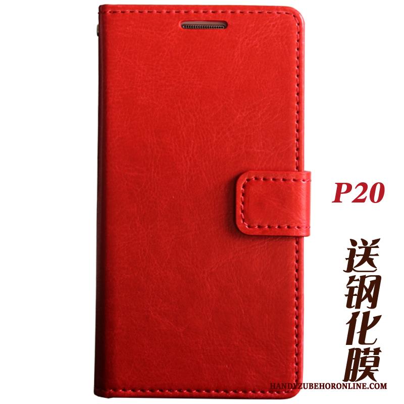 Huawei P20 Leren Etui Hoesje Telefoon Mobiele Telefoon Folio All Inclusive Portemonnee Anti-fall