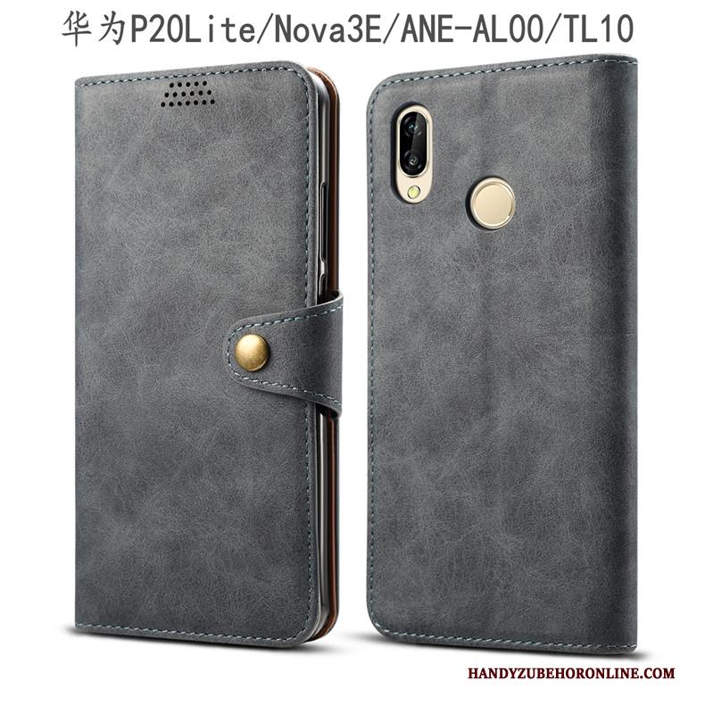 Huawei P20 Lite Bescherming Hoes Jeugd Hoesje Telefoon Anti-fall Grijs Folio