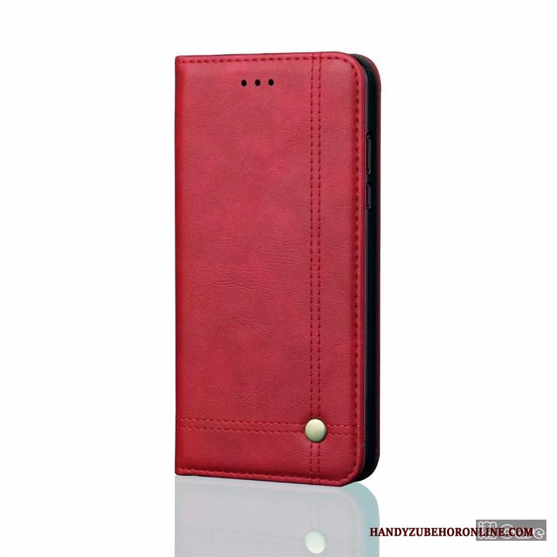 Huawei P20 Lite Folio Kaart Hoes Anti-fall Hoesje Telefoon Bescherming Leren Etui