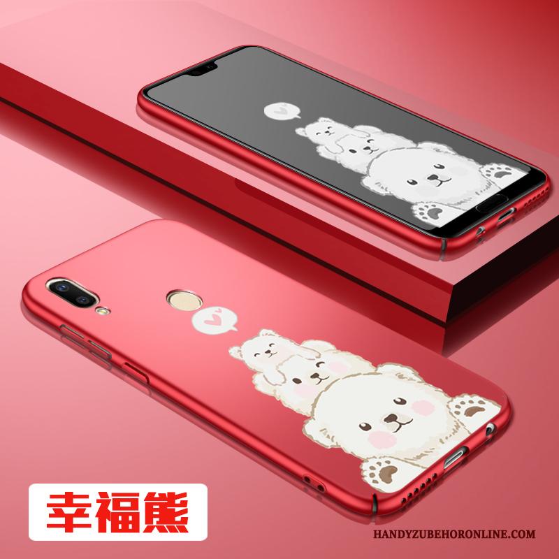 Huawei P20 Lite Hard Hoesje Telefoon Bescherming Nieuw Anti-fall Trend Rood