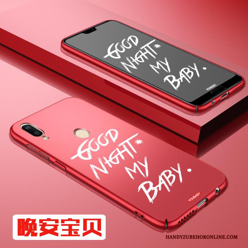 Huawei P20 Lite Hard Hoesje Telefoon Bescherming Nieuw Anti-fall Trend Rood