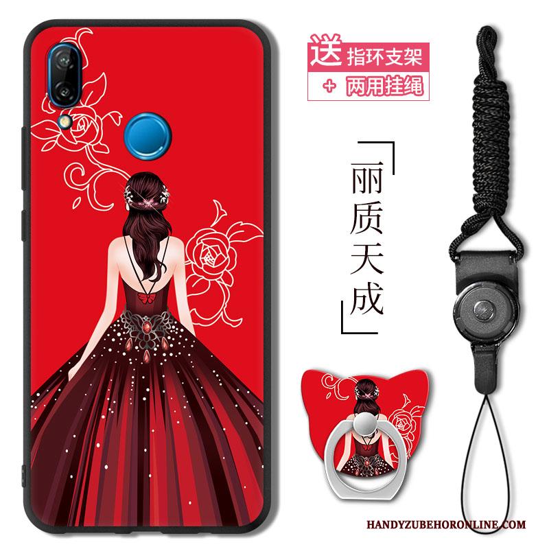 Huawei P20 Lite Hoes Nieuw Spotprent Zacht Groen Hoesje Telefoon