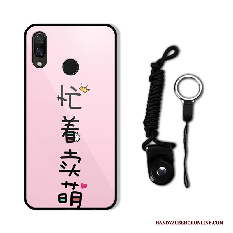 Huawei P20 Lite Hoesje Spiegel Wit Hoes Hanger Jeugd Anti-fall Bescherming