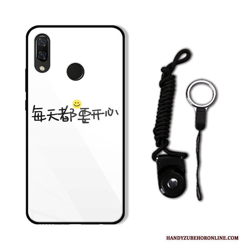 Huawei P20 Lite Hoesje Spiegel Wit Hoes Hanger Jeugd Anti-fall Bescherming