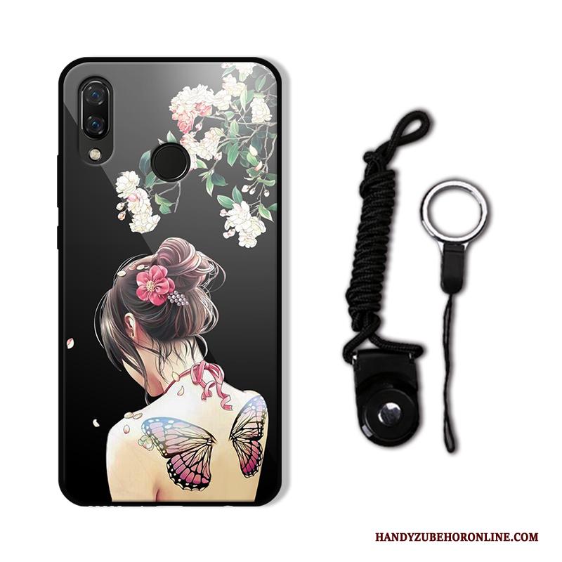 Huawei P20 Lite Hoesje Spiegel Wit Hoes Hanger Jeugd Anti-fall Bescherming