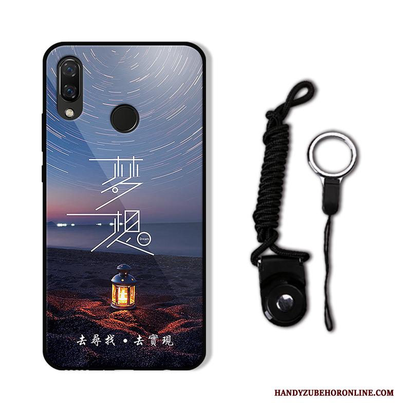 Huawei P20 Lite Hoesje Spiegel Wit Hoes Hanger Jeugd Anti-fall Bescherming