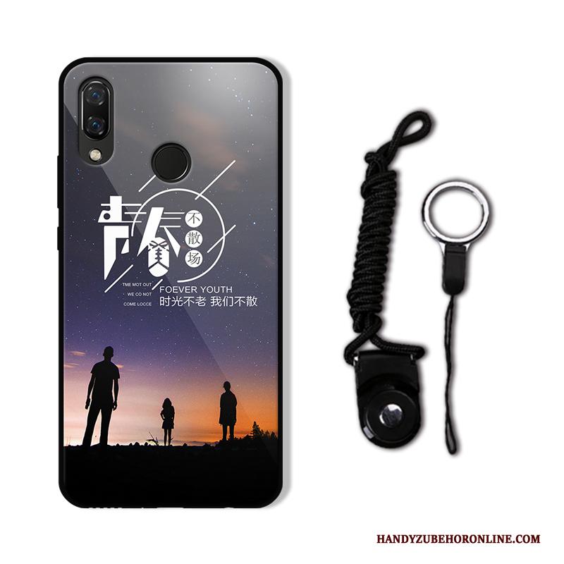 Huawei P20 Lite Hoesje Spiegel Wit Hoes Hanger Jeugd Anti-fall Bescherming