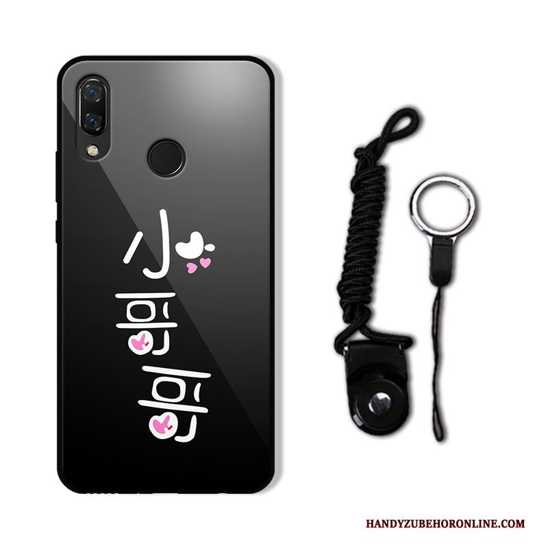 Huawei P20 Lite Hoesje Spiegel Wit Hoes Hanger Jeugd Anti-fall Bescherming