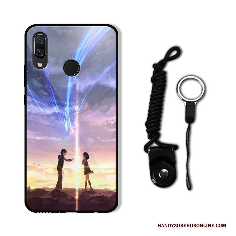 Huawei P20 Lite Hoesje Spiegel Wit Hoes Hanger Jeugd Anti-fall Bescherming