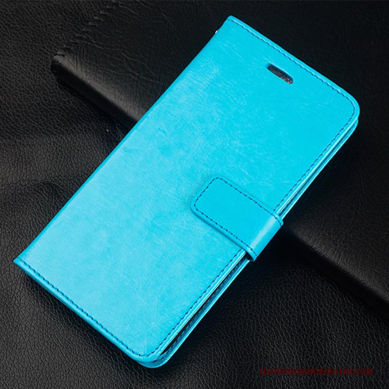Huawei P20 Lite Jeugd Blauw Leren Etui Hoesje Telefoon Folio