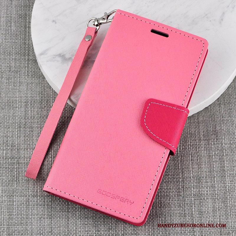 Huawei P20 Lite Leren Etui Blauw Folio Hoesje Telefoon Bescherming