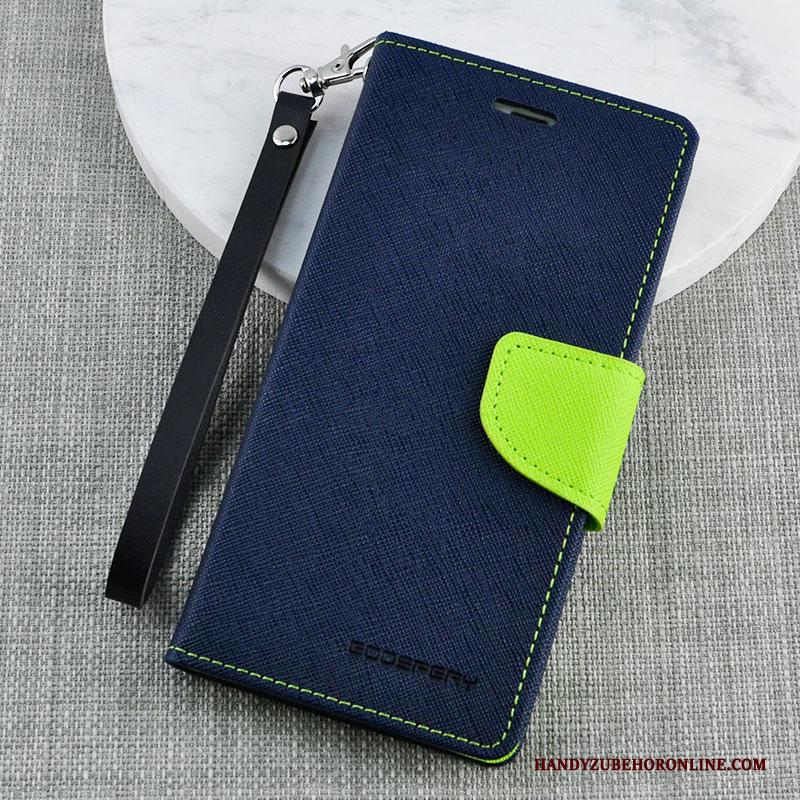 Huawei P20 Lite Leren Etui Blauw Folio Hoesje Telefoon Bescherming