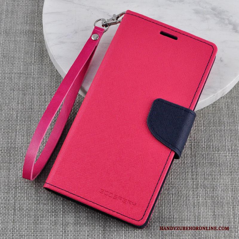 Huawei P20 Lite Leren Etui Blauw Folio Hoesje Telefoon Bescherming