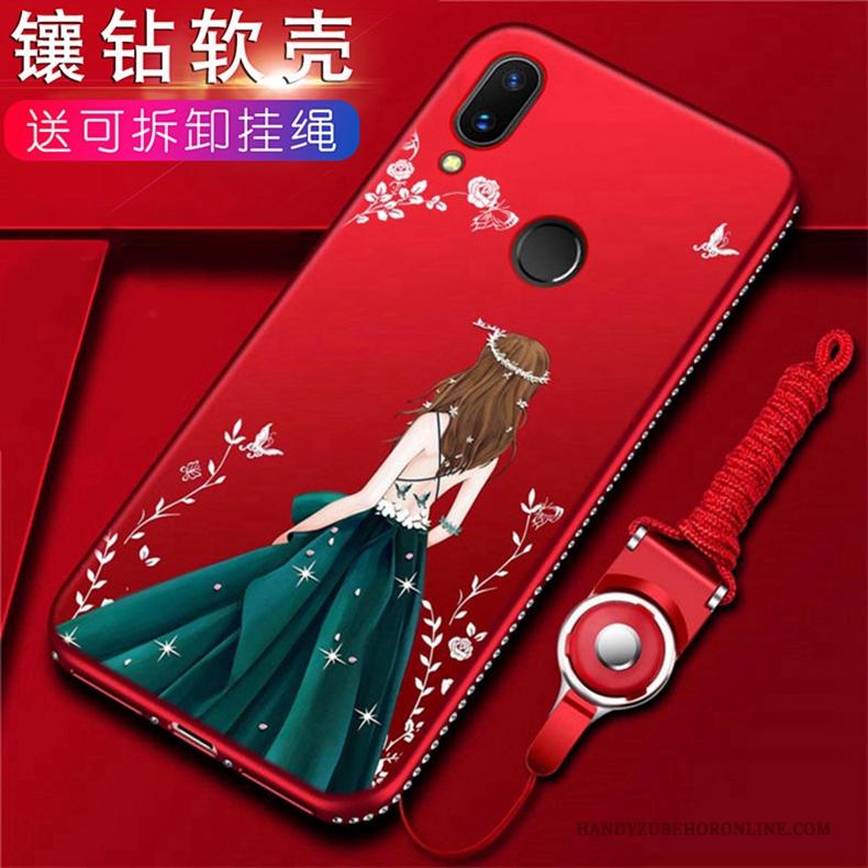 Huawei P20 Lite Rood Zacht Hoes Siliconen Hoesje Telefoon Anti-fall Dun