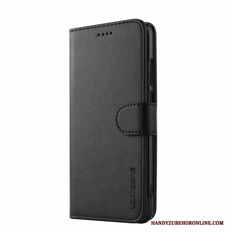 Huawei P20 Portemonnee Kaart Clamshell Leren Etui Anti-fall Grijs Hoesje Telefoon