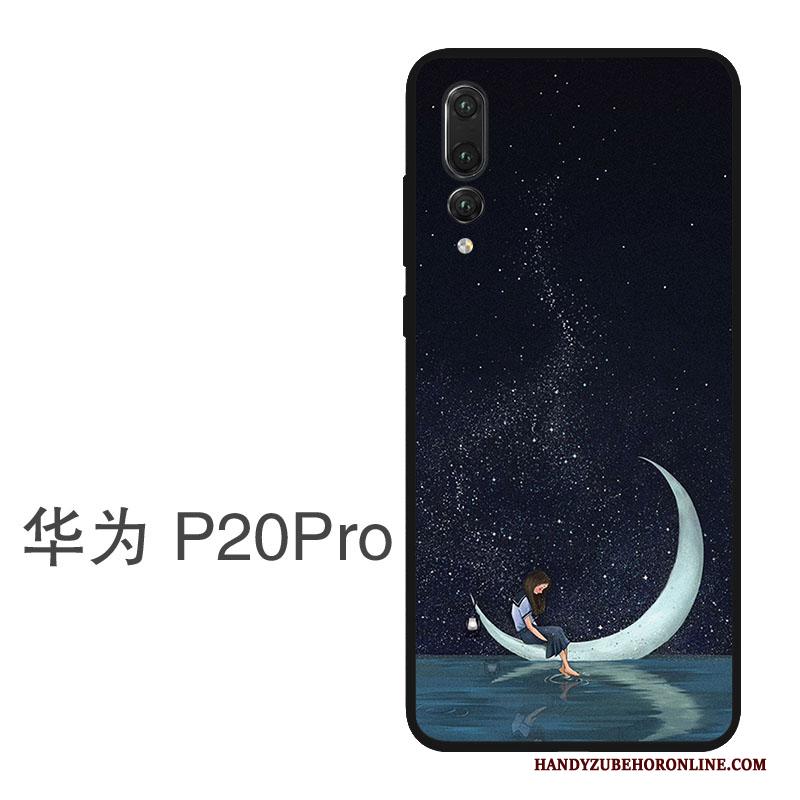 Huawei P20 Pro Blauw Bescherming Dun Hoesje Telefoon Trend Hanger Lovers