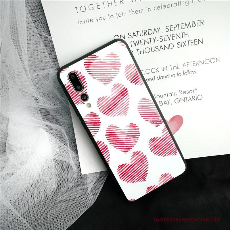 Huawei P20 Pro Glas Lovers Rood Hoesje Telefoon Liefde Net Red Nieuw