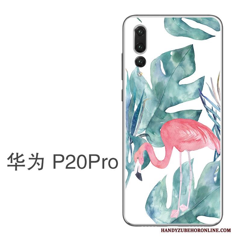 Huawei P20 Pro Groen Hoesje Telefoon Hanger Net Red Bescherming Dun Siliconen